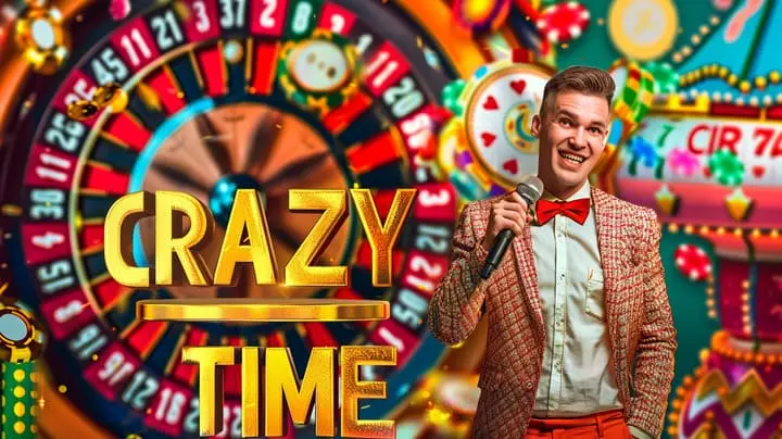 BB44 Crazy Time host presenting interactive game show BB44 Crazy Time game host